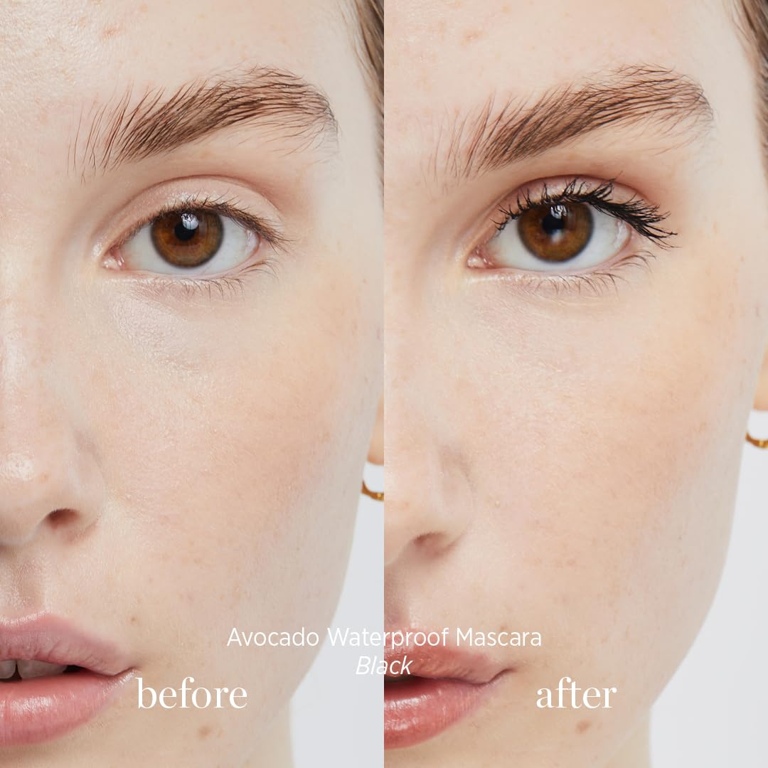 Ere Perez - Avocado Waterproof Mascara | Lengthen, Nourish, Enhance, Strengthen | Long-Lasting, Sensitive Eye Safe | Mamey + Camelia Oils | Vegan