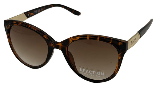 Kenneth Cole Reaction Womens Plastic Cat Eye Tortoise Gold Sunglass KC1397. 52F