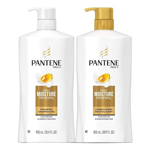 Pantene Pro-V Daily Moisture Renewal, 30.4 Fl.Oz (900ml) Shampoo & 28.9 Fl.Oz (855ml) Conditioner Set