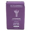 Sunaroma Soap Bar Lavender Shea + Vitamin E Oil 8 Ounce (Pack of 6)