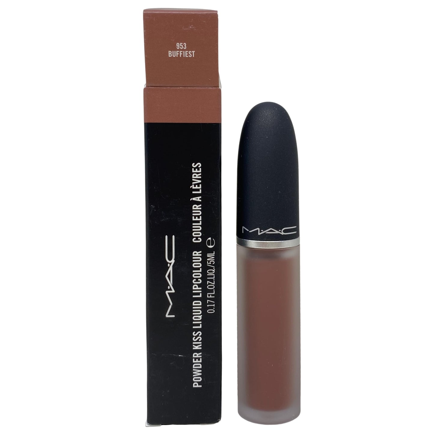 MAC Cosmetics Powder Kiss Liquid Lipcolour - 953 Buffiest (Midtone nudey pink) .17 oz / 5 ml
