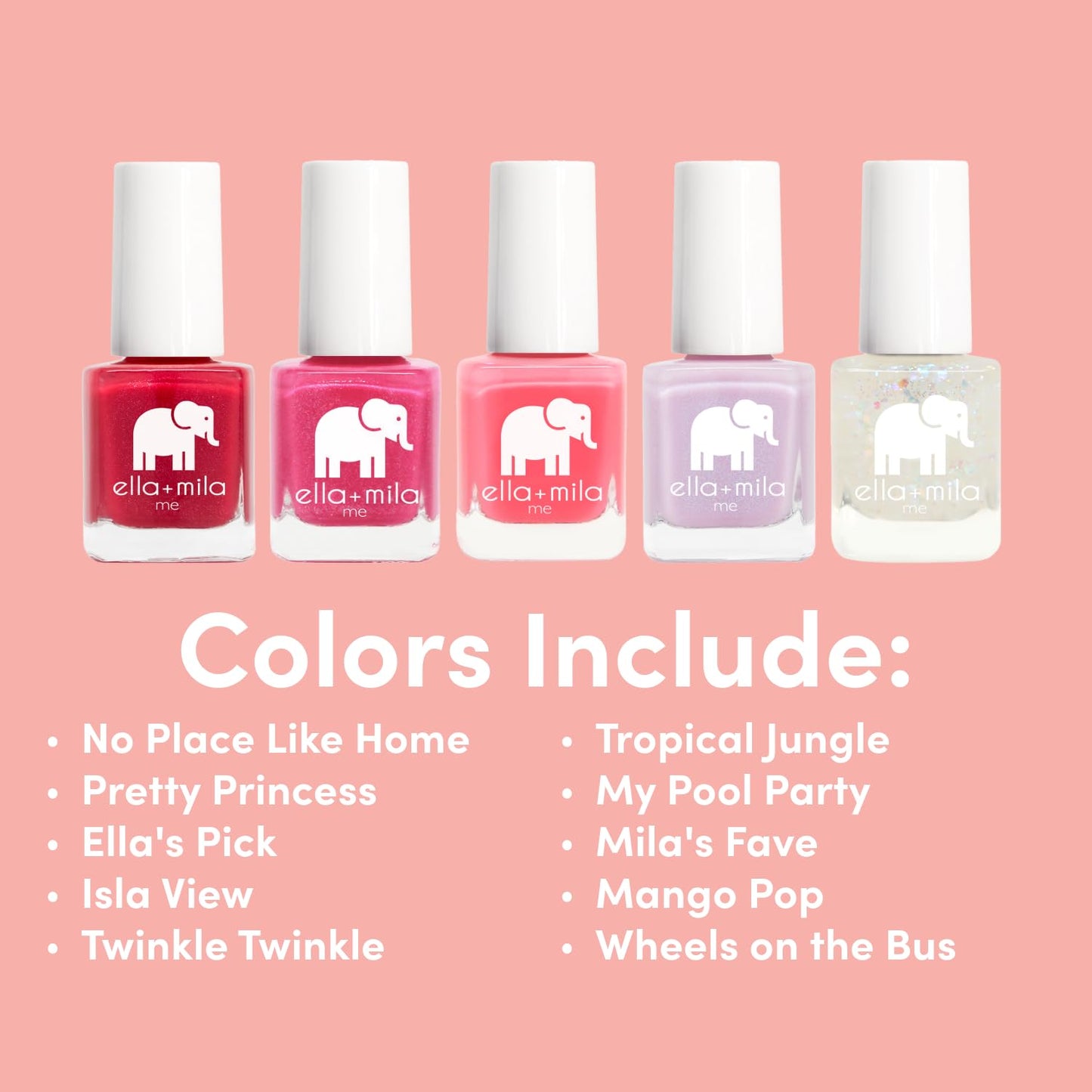 ella+mila Professional Nail Polish Set - Quick Dry Nail Polish - Long-Lasting & Chip Resistant (Me Collection - 10 Pack - 0.24 fl oz each)
