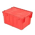Global Industrial Plastic Distribution Container With Hinged Lid, 3.8 Cu. Ft Capacity, 60 lbs. Capacity, Nestable & Stackable, 28-1/8"x20-3/4…
