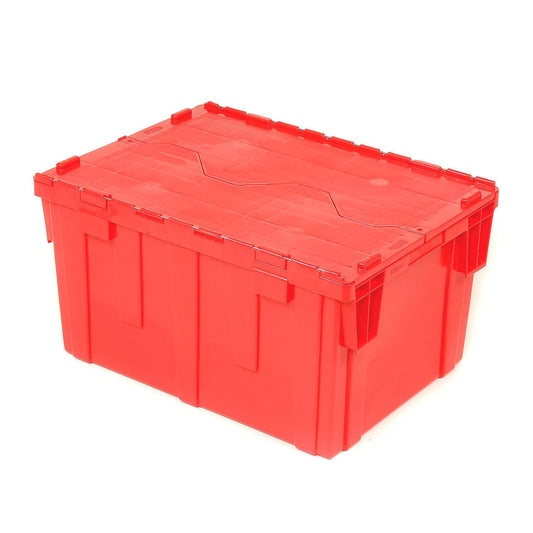 Global Industrial Plastic Distribution Container With Hinged Lid, 3.8 Cu. Ft Capacity, 60 lbs. Capacity, Nestable & Stackable, 28-1/8"x20-3/4…