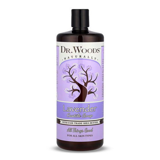 Dr. Woods Lavender Liquid Castile Soap - Castile Soap with Pure Lavender Oil, Body Wash for Men and Women, Contains Organic Shea Butter, Natural Beauty & Personal Care Dr. Woods