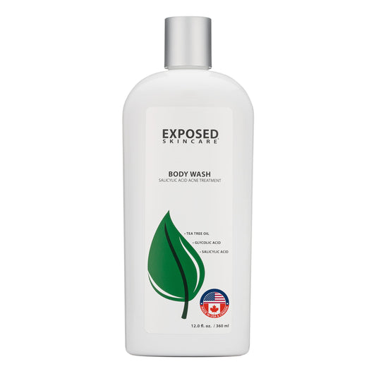 Exposed Skin Care, Body Acne Wash with Salicylic Acid, Glycolic Acid and Tea Tree Oil - Tri-Powered Gentle Exfoliating Cleanser for Back, Chest Beauty & Personal Care Exposed Skin Care