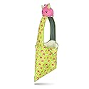 TeeTurtle Plushiverse - Plushie Tote Bag - Sweet & Sour - Cute Kawaii Pink and Green Dragonfruit Dragon - Novelty Foldable Shoulder Bag