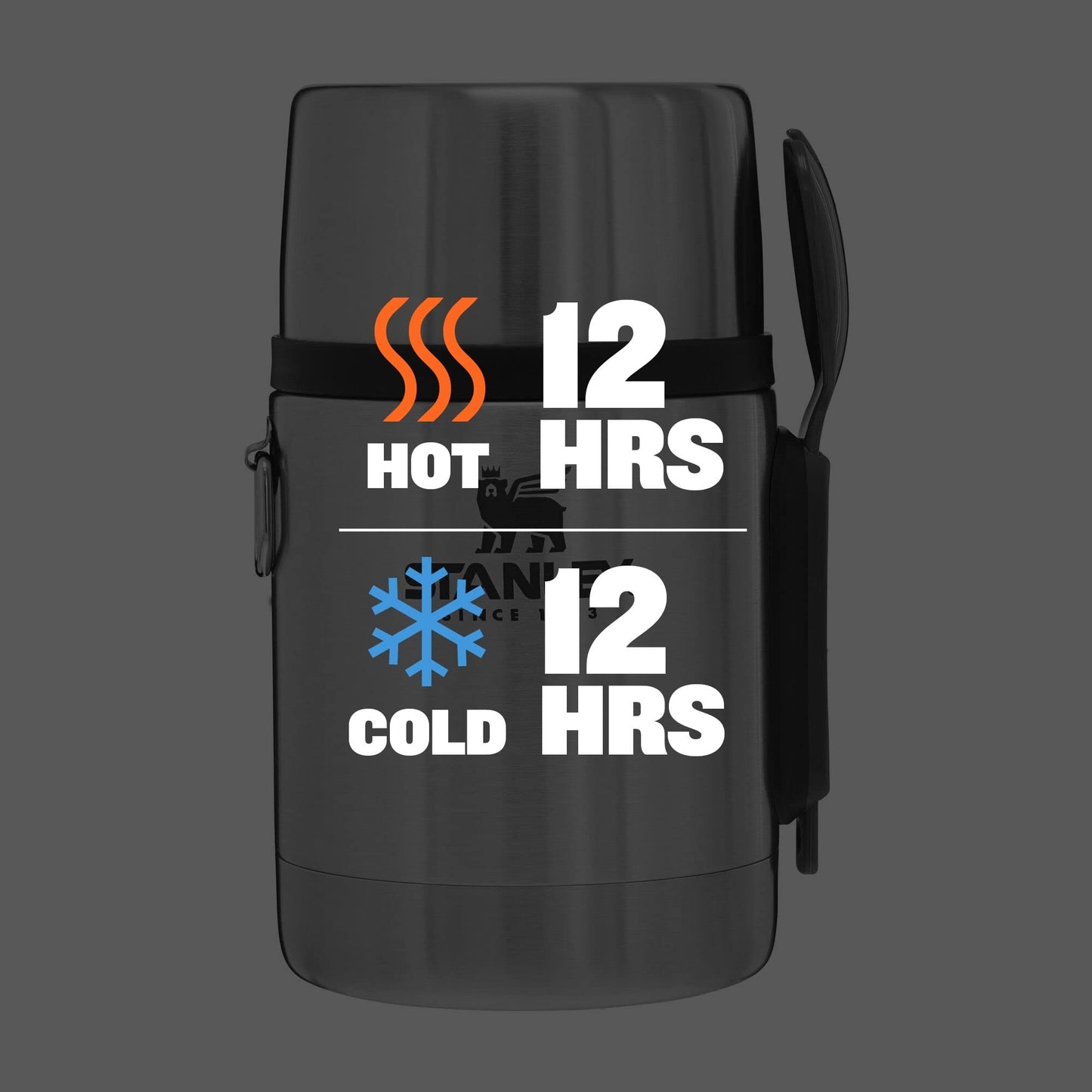 STANLEY Classic Food Jar and Spork 18 oz | Vacuum Insulated Food Container | Wide Mouth Screw On Lid | Packable for Travel | Stainless Steel…