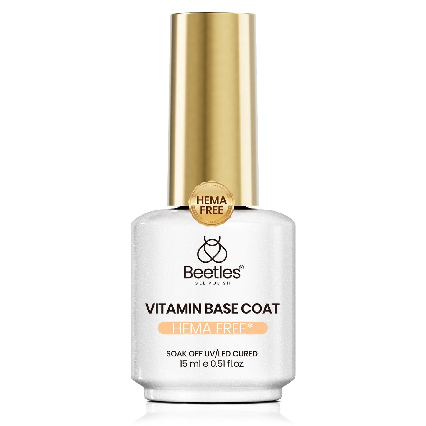 Beetles Vitamin Gel Base Coat, 15ml HEMA Free & TPO Free Nail Base Coat, Nourishing for Strong Adhesion, Long Lasting Soak Off UV LED for Gel Polish Beauty and Personal Care beetles Gel Polish Default Title