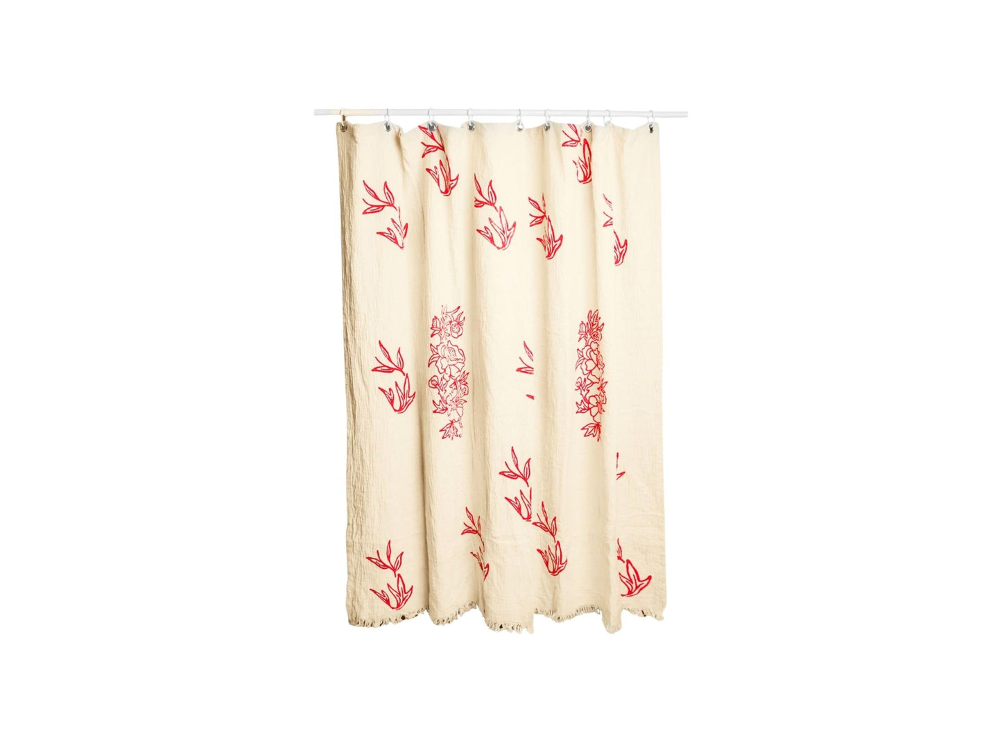 ICONIUM Shower Curtain, Boho, Muslin, Fabric 72-Inch Farmhouse Bathroom Decor with 12 Holes (Evil Eye)