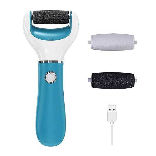 Electric Foot File Callus Remover Professional, 2-Speed Rechargeable Pedicure Tool for Remove Calluses, Dry, Hard, Dead, Cracked Skin, Includes 2