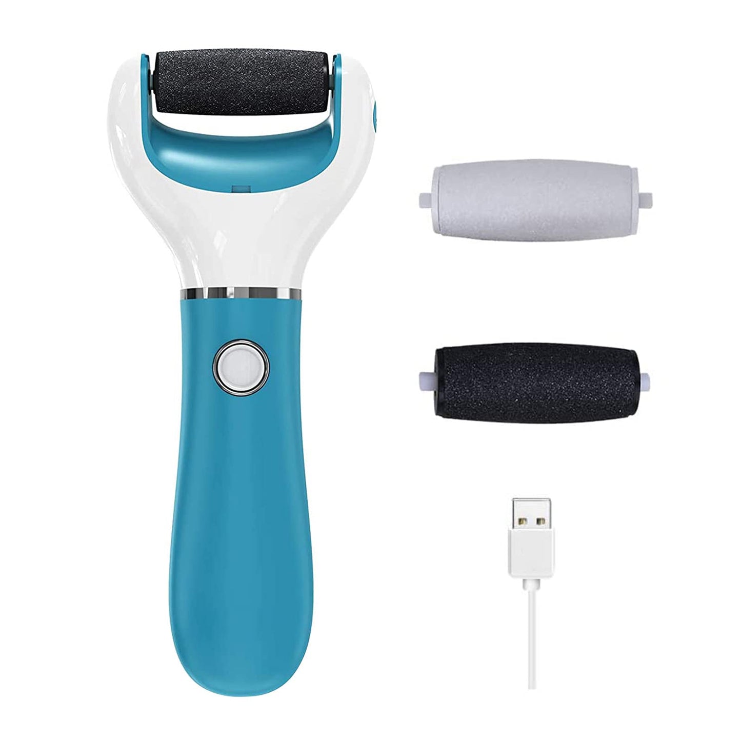 Electric Foot File Callus Remover Professional, 2-Speed Rechargeable Pedicure Tool for Remove Calluses, Dry, Hard, Dead, Cracked Skin, Includes 2