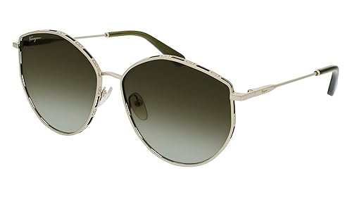 Ferragamo Women's Sf264s 60Mm Sunglasses, Gold