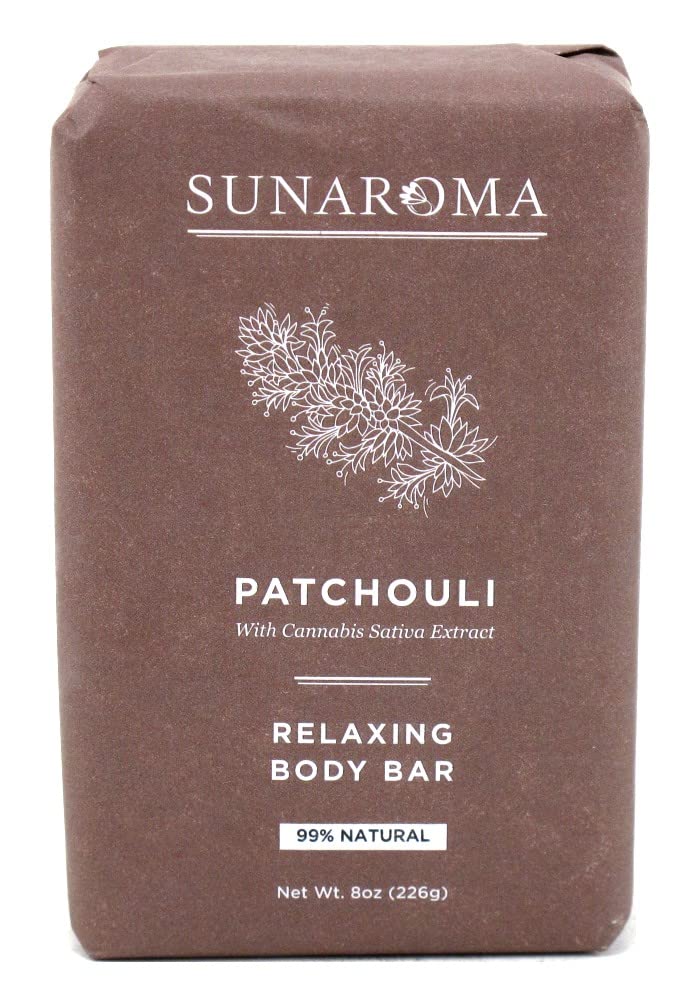 Sunaroma Soap Bar Patchouli 8 Ounce (Pack of 2)