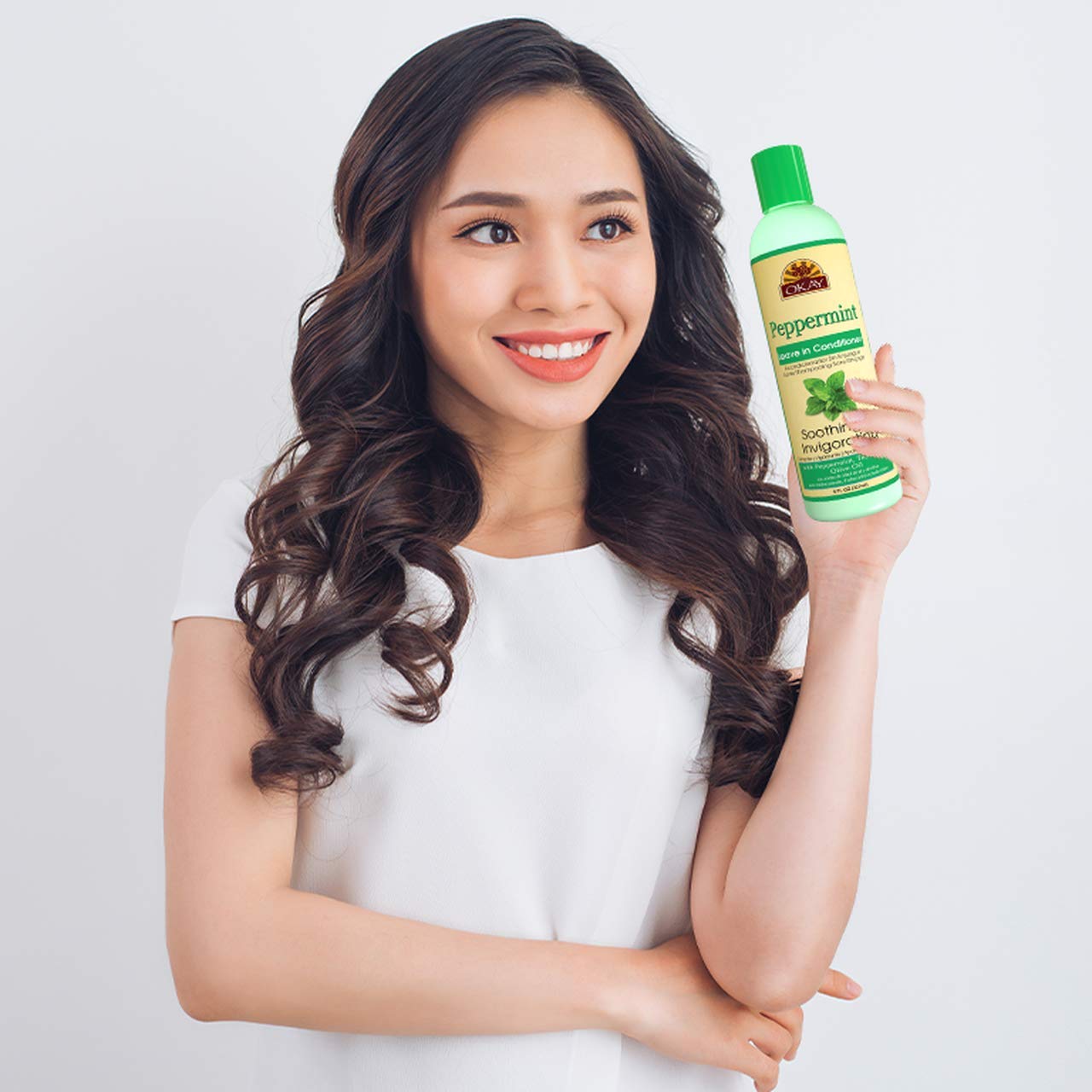 OKAY Peppermint Soothing & Invigorating Leave-in Conditioner, 8 Ounce