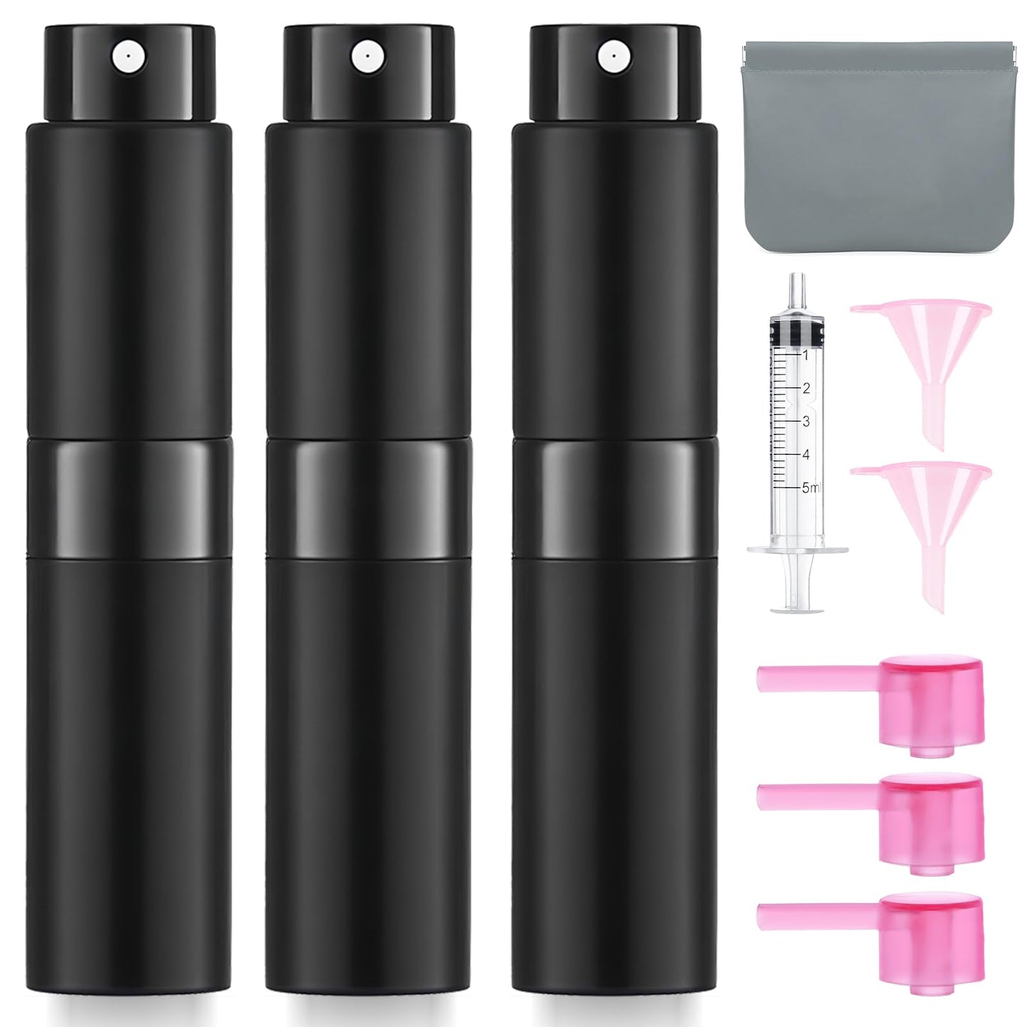 DPLASKA 3 Pack 8ML Empty Cologne Travel Spray Bottle Perfume Atomizer for Refill Portable Cologne Dispenser Mini Sprayer for Women Twist Tpye Beauty and Personal Care DPLASKA Default Title