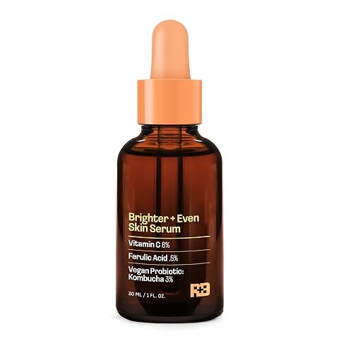 Real Basic Skin Serum for Brighter and Even Skin with Vitamin C, Ferulic Acid & Vegan Probiotic Kombucha 1 oz. - Vitamin C Serum for Face & Even Skin Beauty & Personal Care REAL BASIC