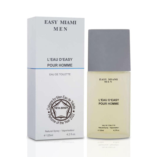 META-BOSEM Easy Miami, Men's Cologne Eau de Toilette Natural Spray - Fresh Woody Scents - Spicy Notes - Great Holiday Gift - for All Day Use - a Beauty & Personal Care META-BOSEM