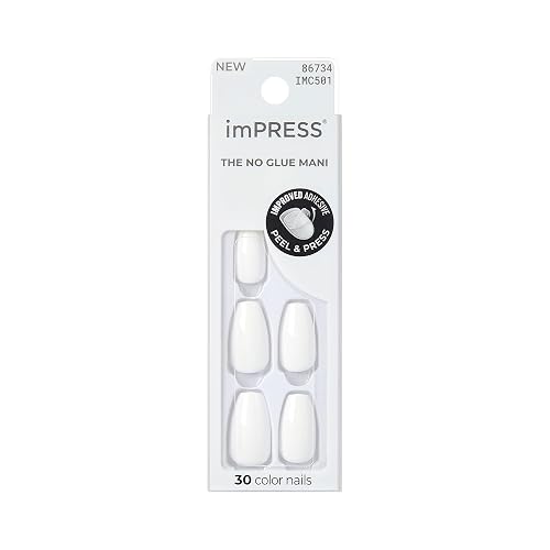 Kiss Impress Color Press-On Nails Polish-Free Manicure Set, ‘Frosting’, 30 Chip-Proof, Smudge-Proof Fake Nails Beauty & Personal Care imPRESS