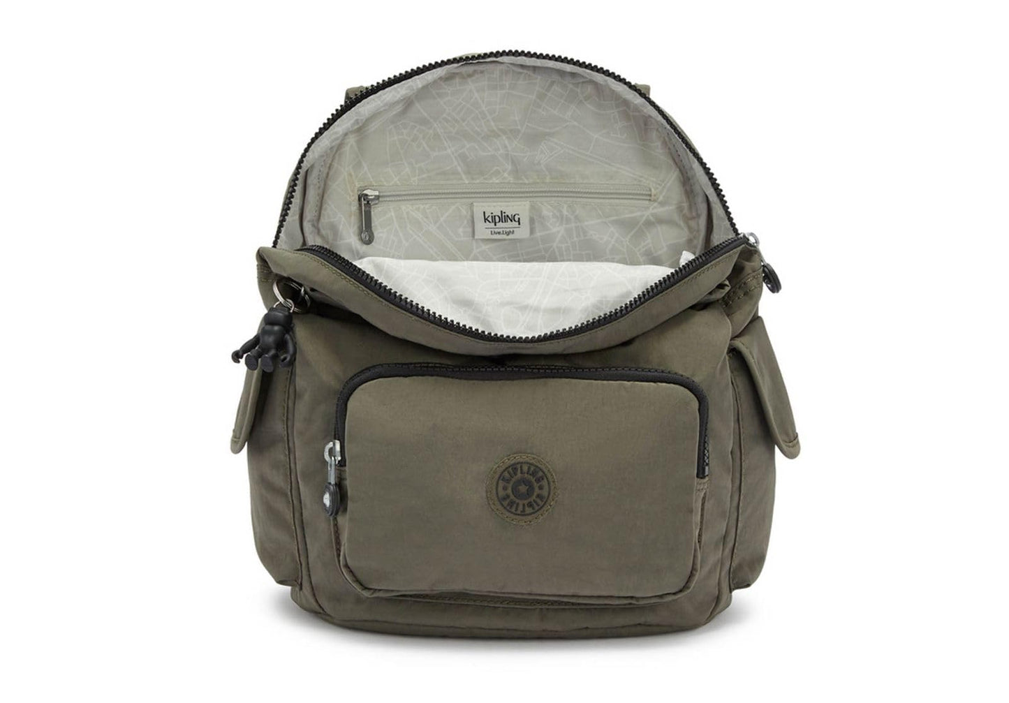 Kipling City Pack S Women's Backpack Handbag, Green moss, One Size