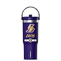 Hydrapeak x NBA Officially Licensed Los Angeles Lakers 32 oz Nomad Tumbler with Handle and Straw Lid, Leakproof Stainless Steel Water Bottle