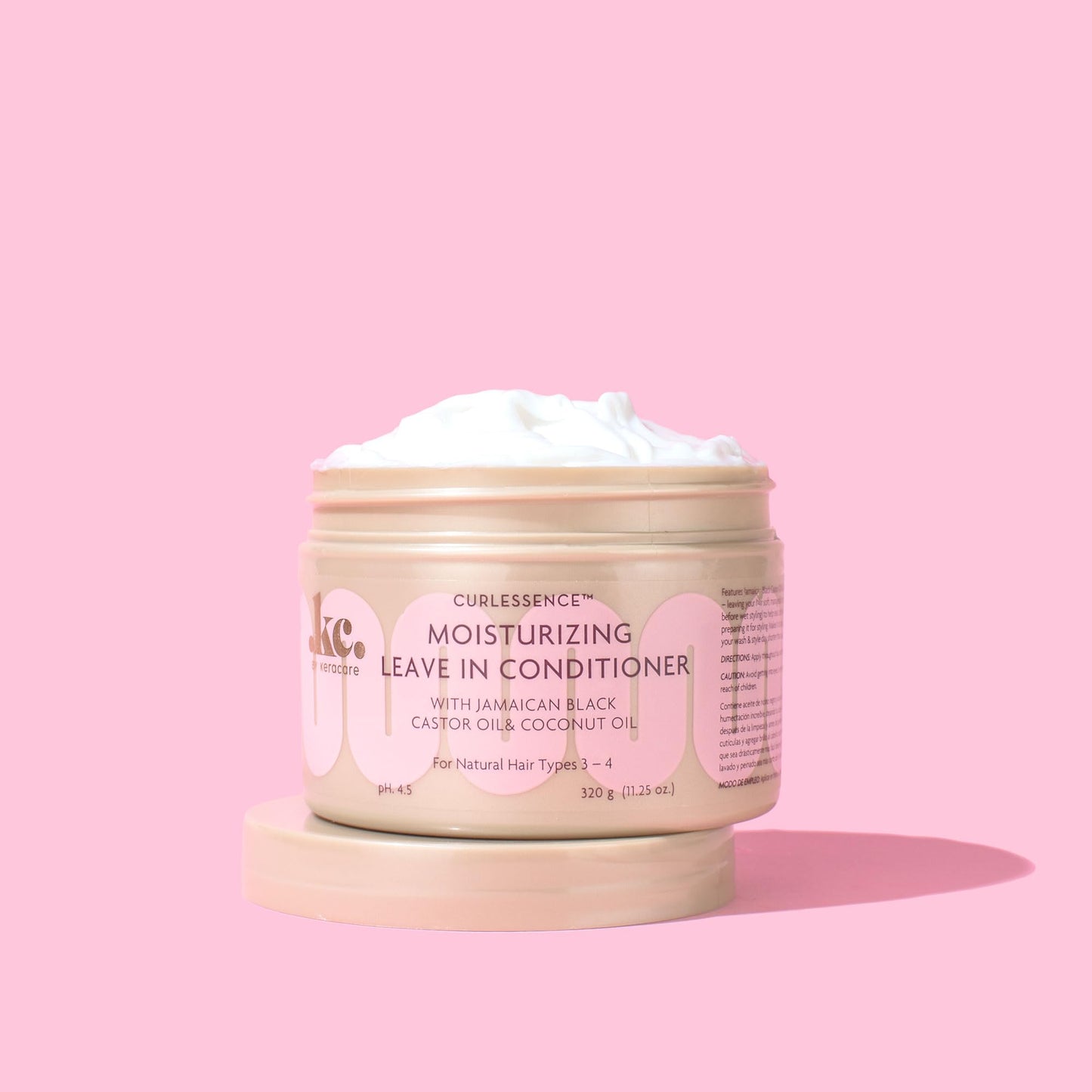 KeraCare CurlEssence Moisturizing Coconut Leave-In Conditioner With Jamaican Black Castor Oil and Coconut Oil - For Curly Hair - Silicone, Sulfate