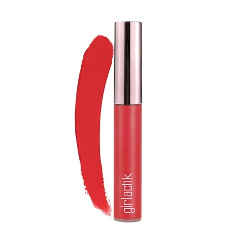Girlactik Long Lasting Matte Lip Paint Liquid Lipstick in Allure- Long wearing, Smooth Application, Pigmented, Non-Crack Formula, Lightweight, 7.5 ml