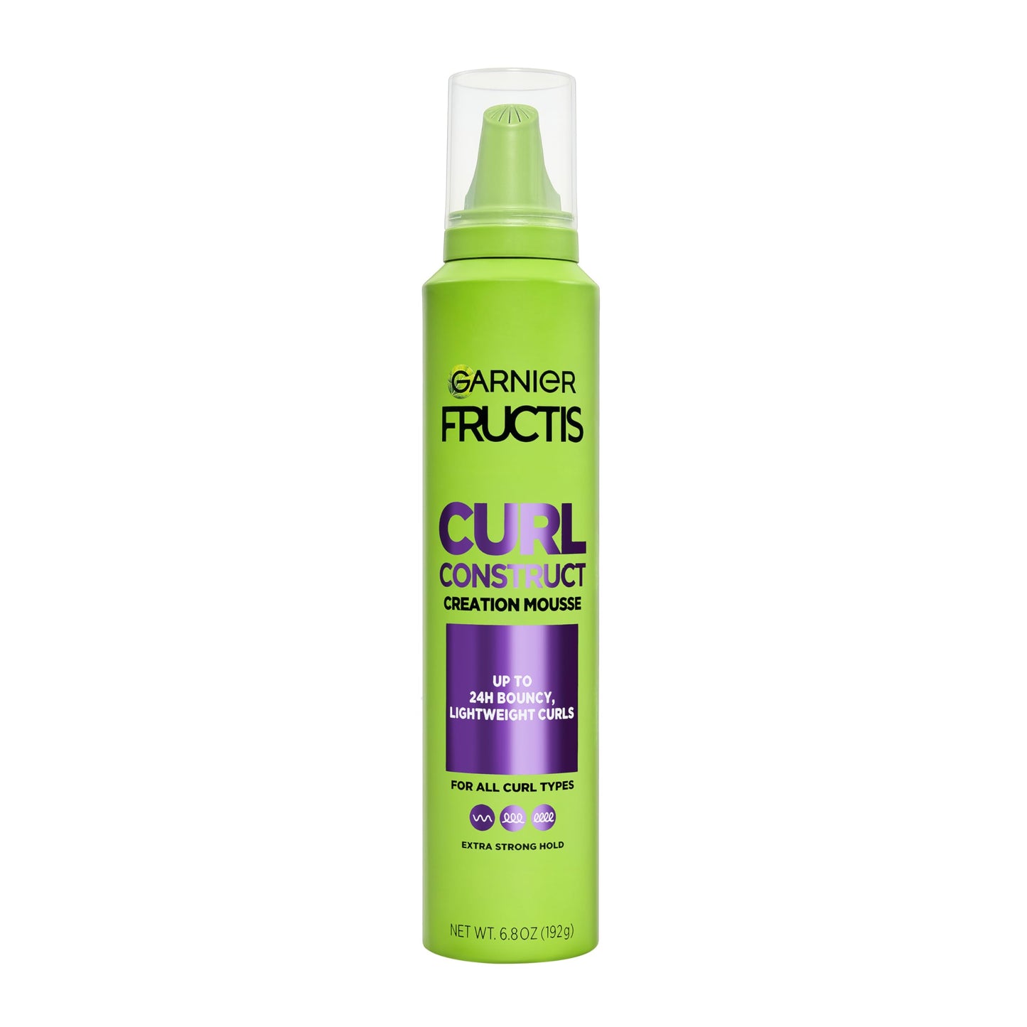 Garnier Fructis Curl Construct Creation Mousse, Curl Activator Provides Frizz Control, Long-Lasting Hold, and No Weigh-Down for Curly, Wavy, and Coily