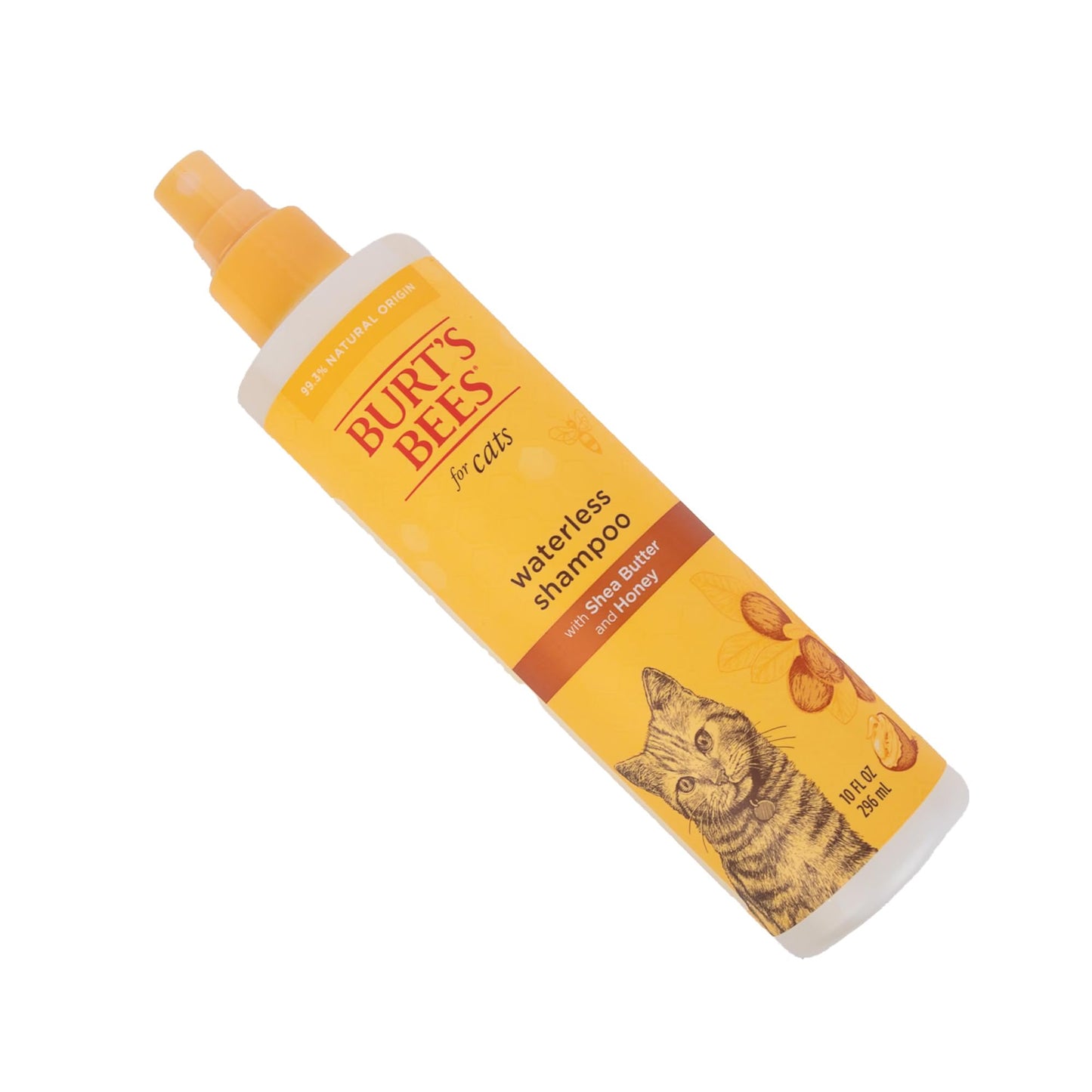 Burt’s Bees Waterless Cat Shampoo with Shea Butter & Honey – No-Rinse, Gentle Grooming for Kittens & Indoor Cats, 10 fl oz