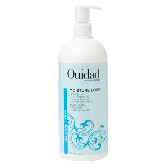 Ouidad Moisture Lock Leave In Conditioner for Curly Hair - 33.8 fl oz, Hydrating Hair Detangler, 2-in-1 Moisturizing Conditioner & Primer for Soft