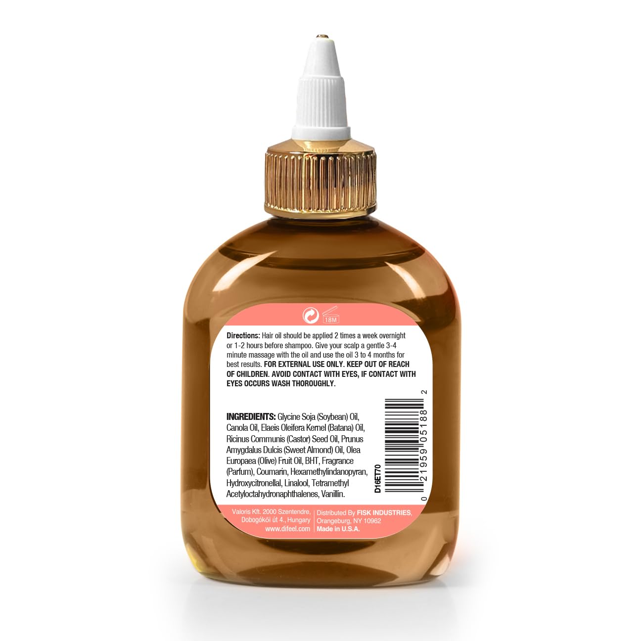 Difeel Batana Premium Hair Oil 7.1 Ounces - Batana Hair Oil, Nourishing Batana Hair Growth Oil