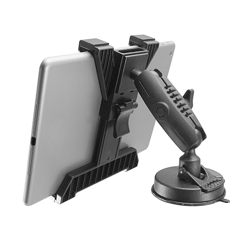 iBOLT TabDock BizMount Heavy Duty Tablet Mount with Suction Cup Base - Universal 7"-10" Holder for Trucks, Vans, SUVs, Aviation & Work Vehicles…