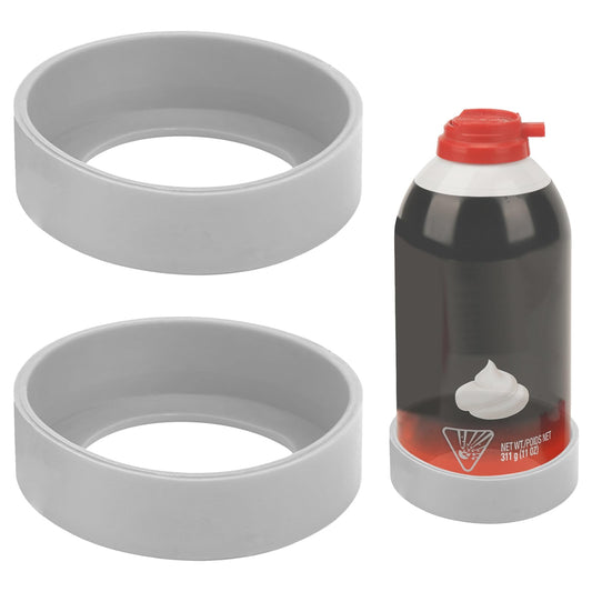 Linkidea 2 Pack Silicone Shaving Can Holder, 2.5" Anti-Rust Stand for Shaving Gel & Foam Cans, Bathroom Countertop Protector, Compatible Beauty and Personal Care Linkidea