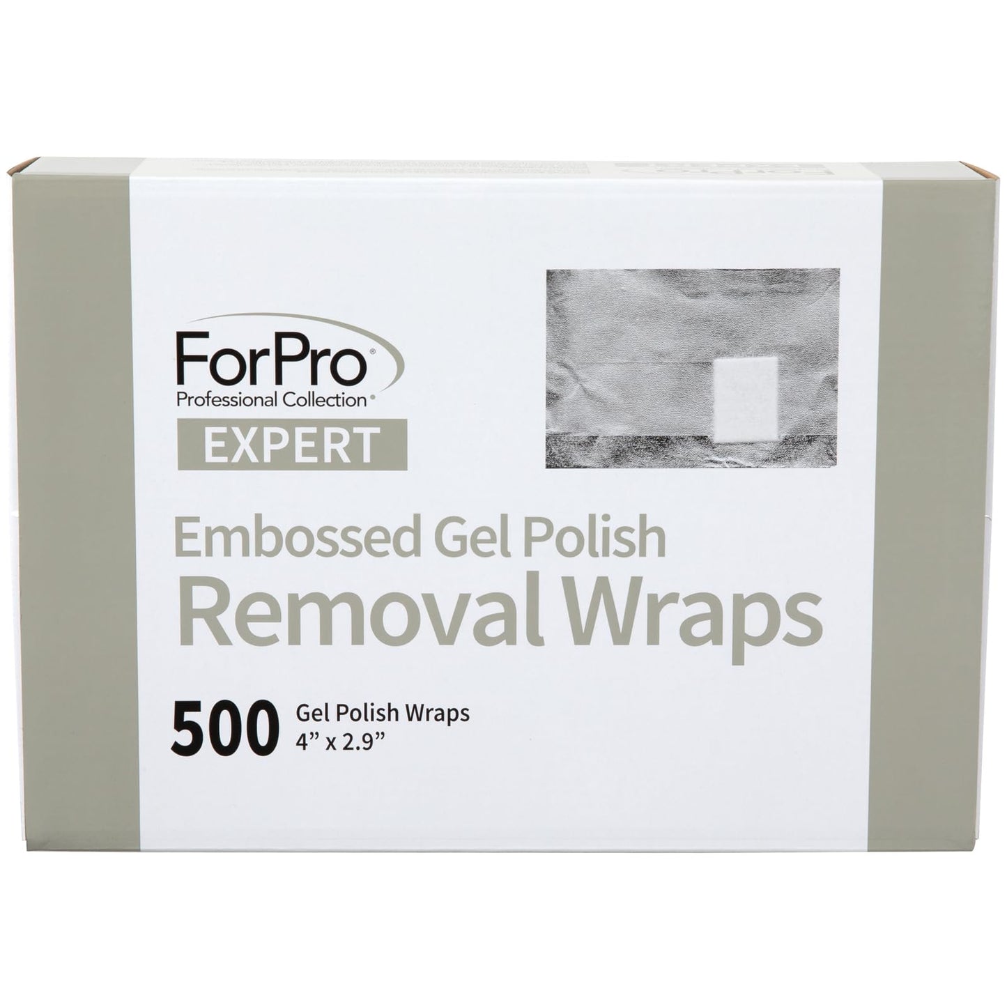 ForPro Professional Collection Expert Embossed Gel Polish Removal Wraps, Pre-Cut with Cotton Pad, Remove Gel Polish, Acrylics, & Nail Art, 4" L x 2.9"