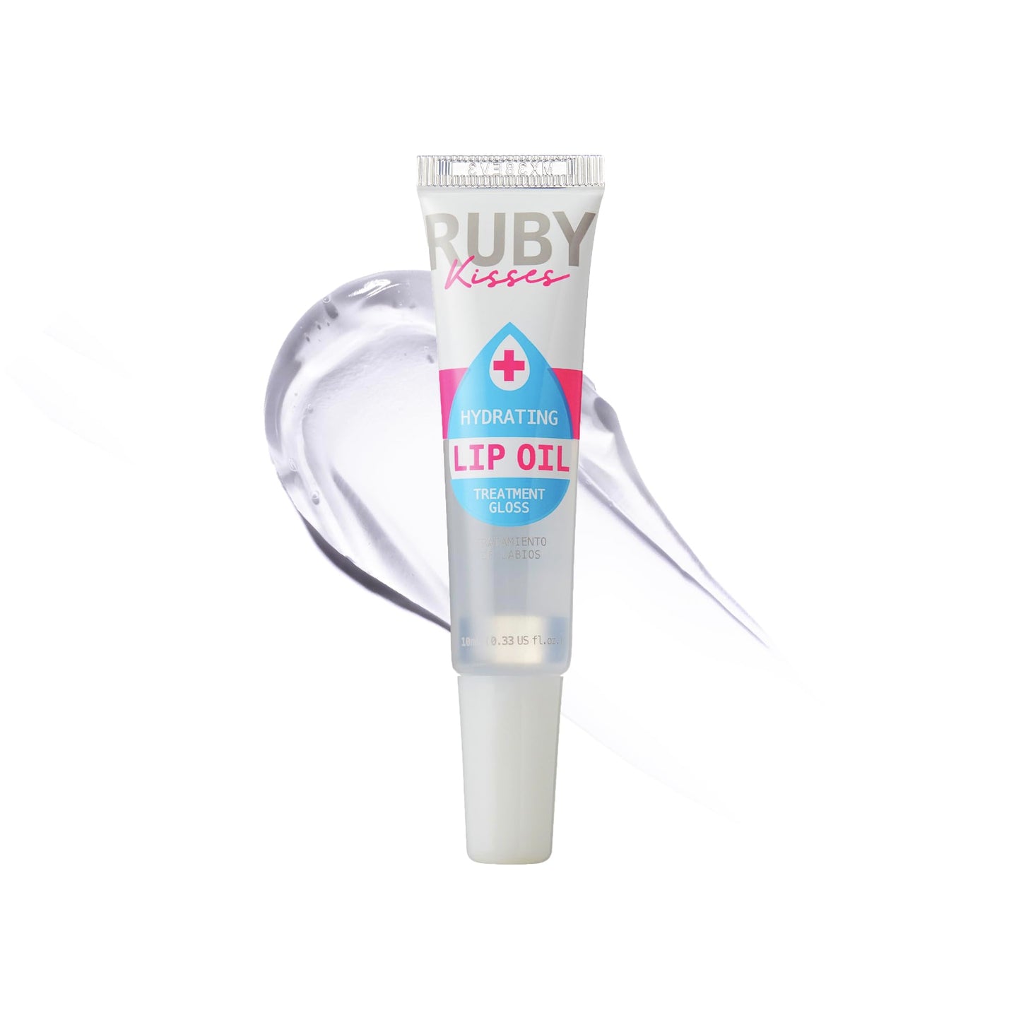 Ruby Kisses Hydrating Clear Lip Oil Treatment Gloss (1 Pack), Hydrates & Heals with Vitamin E & Jojoba, Lightweight Non-Greasy Formula with Almond