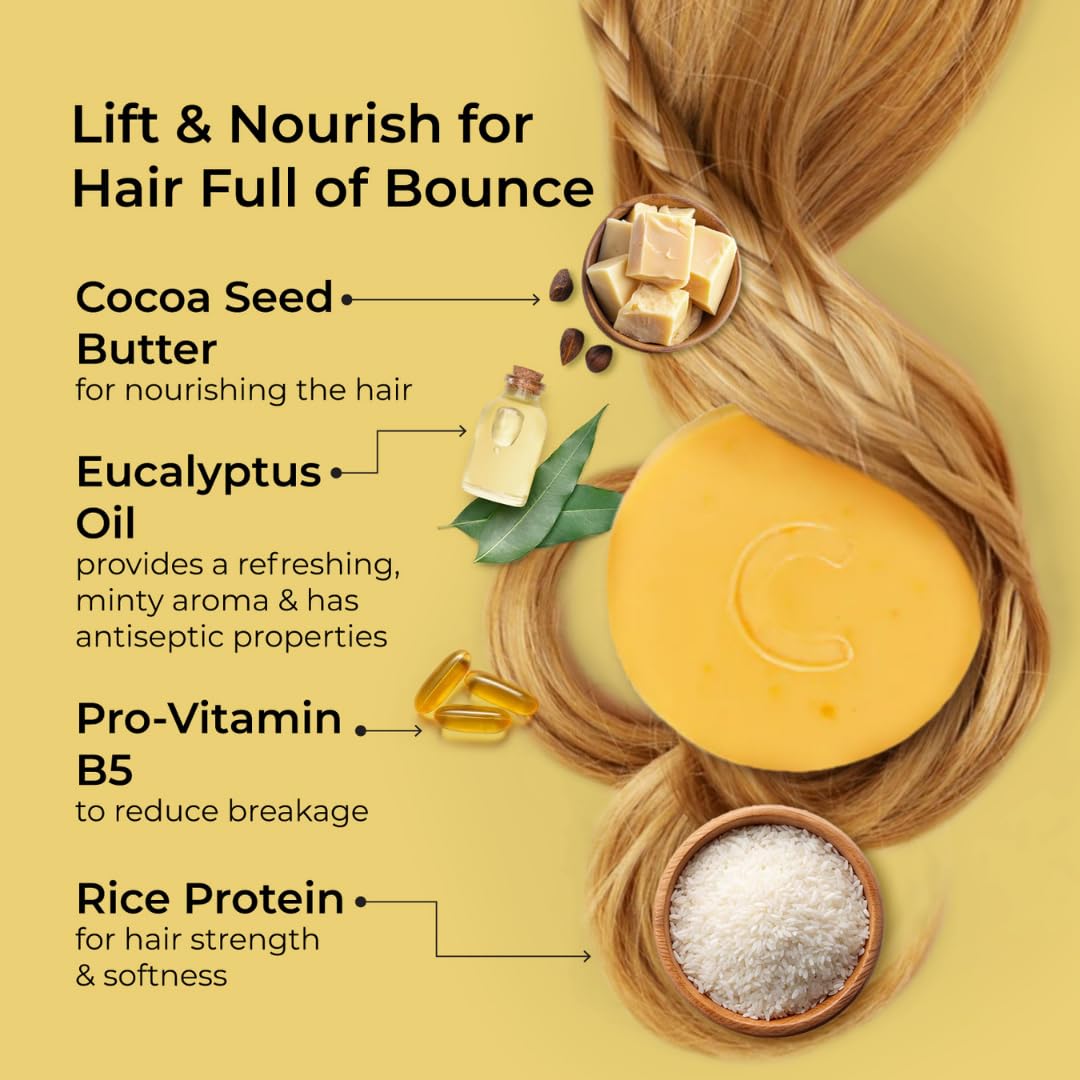 All Natural Shampoo and Conditioner Set for Normal Hair with Soothing Scent, Bar Shampoo and Conditioner Set to Increase Hair Volume, Boost Shine