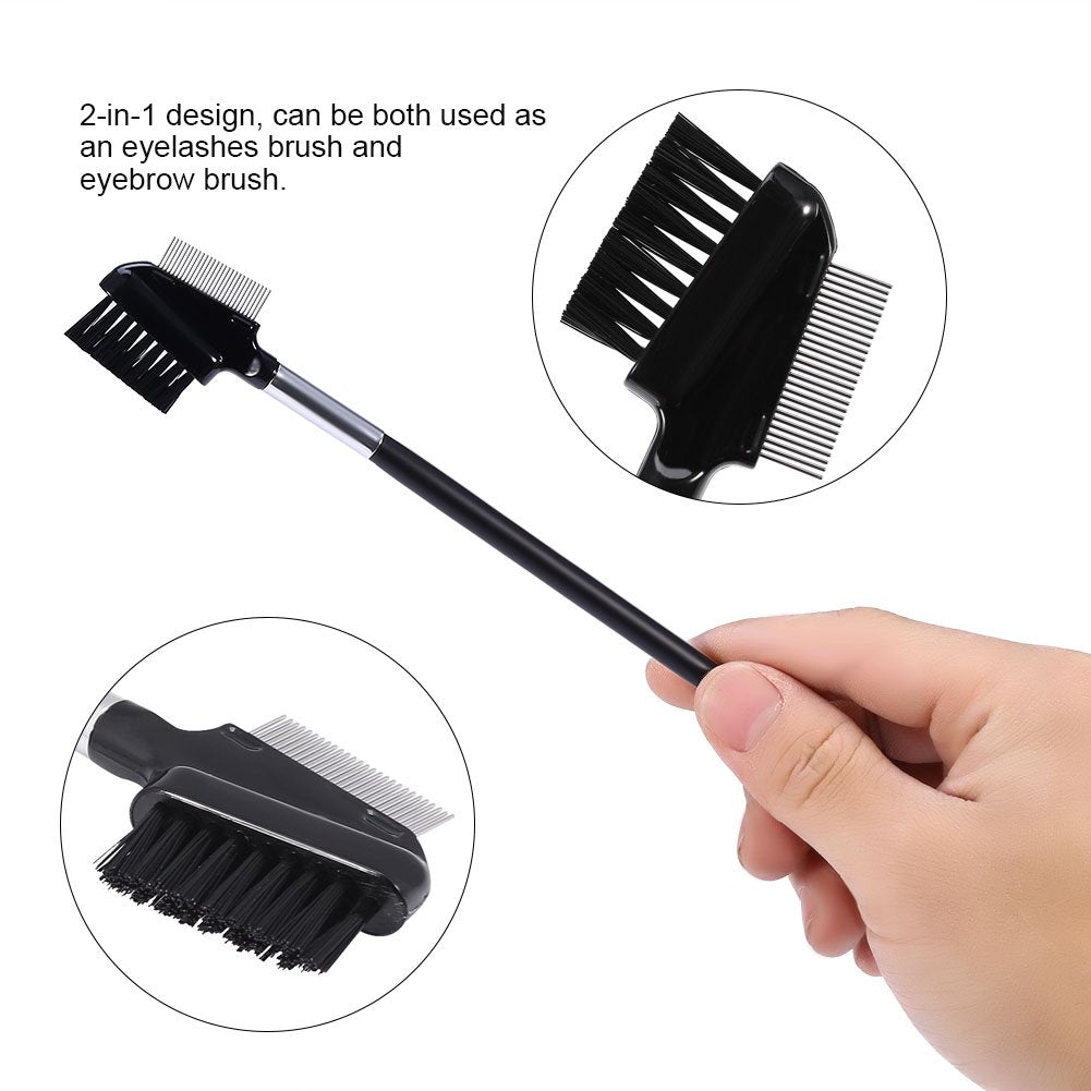 Eyebrow Brush, Stainless Steel Eyebrow Eyelash Comb Brush Eyelash Extension Cosmetic Makeup Tool Eyebrow Eyelash for Women, Portable Eye Brow Lash