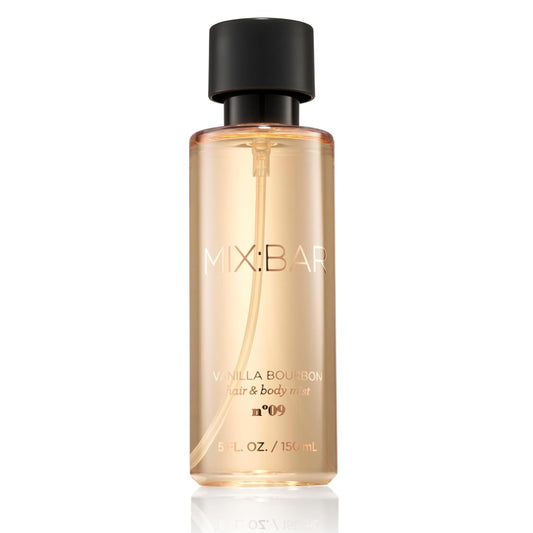 MIX:BAR Vanilla Bourbon Hair + Body Mist Spray for Women + Girls - Vanilla Bean, Sandalwood, Jasmine + Bergamot, Amber Fragrance Notes - Vanilla