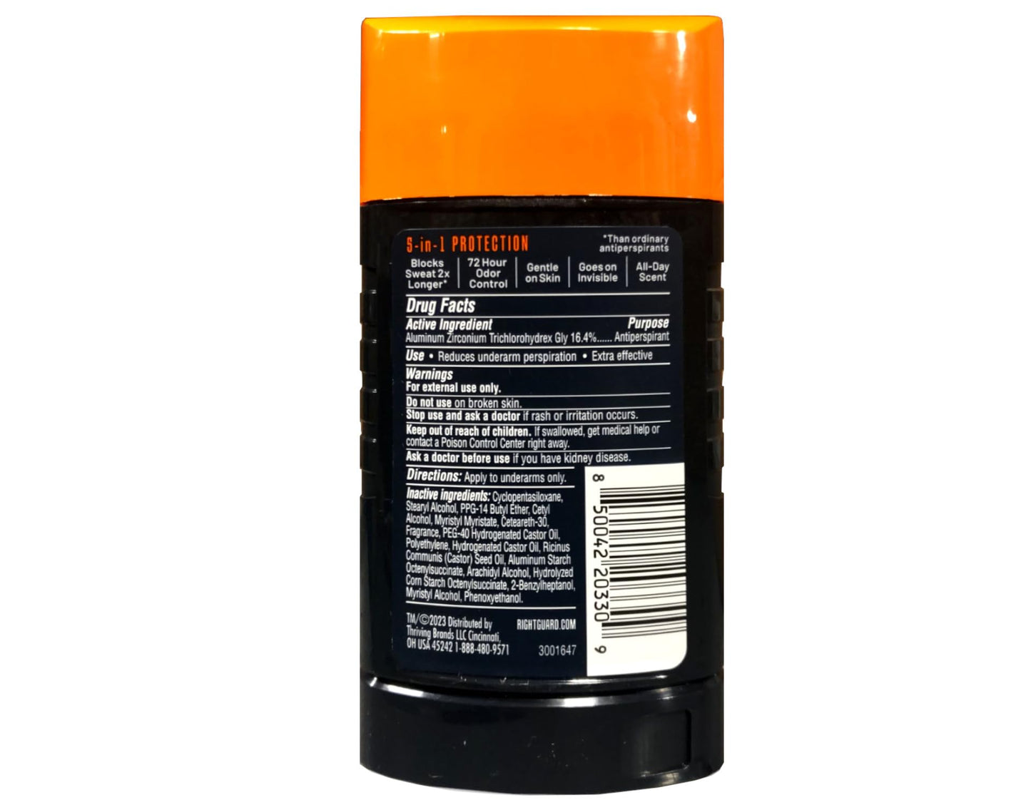 Right Guard Xtreme Defense Antiperspirant Deodorant Invisible Solid Stick, Fresh Blast, 2.6 Ounce , 6 Count (Pack of 1)