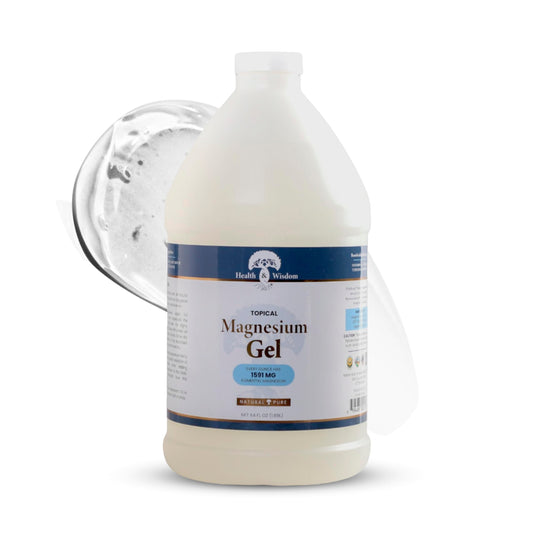 Health & Wisdom Pure Magnesium Gel with Seaweed Extract - USP Grade Topical Muscle & Joint Relief- Natural and Pure Skin & Scalp Moisturizing Beauty & Personal Care Health and Wisdom