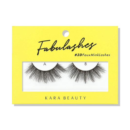 KARA BEAUTY Fabulashes Glam 3D Faux Mink Strip Lashes - Full Volume, Fluffy, Wispy Lash Strips - Reusable Fake Eyelashes with Soft Flexible Band
