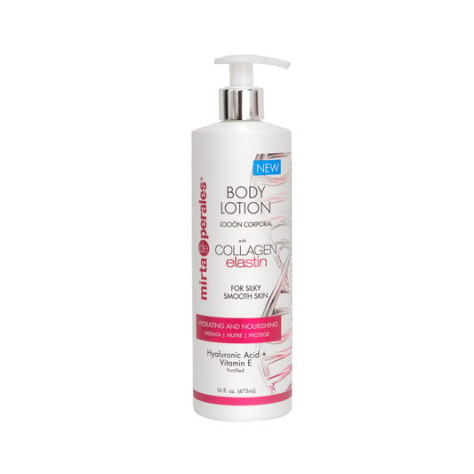 Mirta De Perales Body Lotion with Collagen & Elastin | Hydrating Daily Moisturizer with Hyaluronic Acid, Vitamin E, Shea Butter, Coconut, Almond