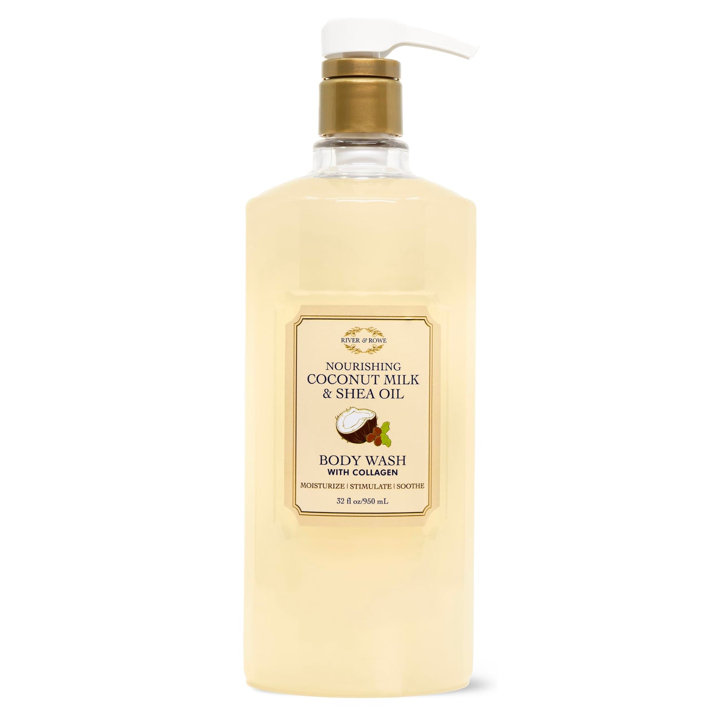 RIVER & ROWE Nourishing Coconut Milk & Shea Oil Body Wash With Collagen