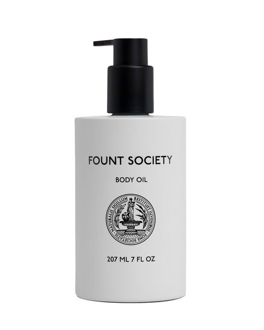 Fount Society Body Oil - 7 fl oz Hydrating Oil for Nourished Skin - Lightweight, Fast Absorbing, Non-Greasy Formula - Vegan & Cruelty-Free - No