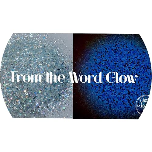 Blue Glow in the Dark Glitter | Craft Glitter | Glitter for Arts & Crafts | Tumblers | Cosmetics | Nails | Epoxy Resin Art | Slime | DIY | Body