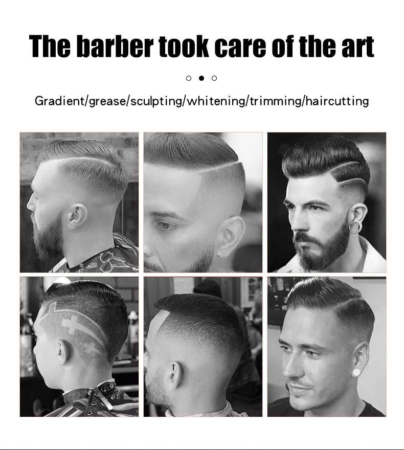QDKVTNDJZ Professional Hair Clippers/Trimmers Set for Men, Cordless Rechargeable Electric Haircutting Tool with 8W Powerful Motor,Oil Head Carving Beauty and Personal Care QDKVTNDJZ
