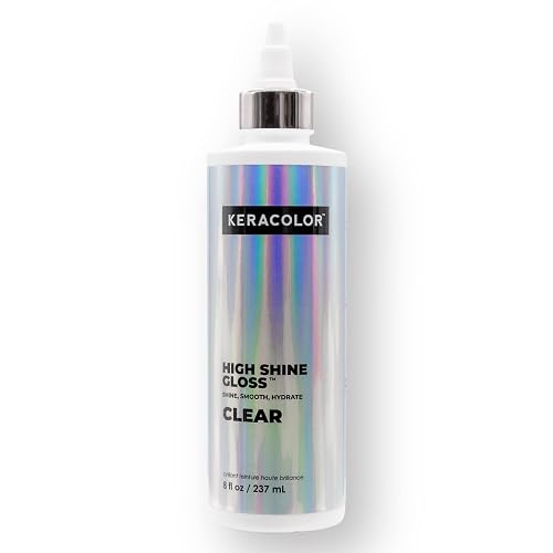 Keracolor High Shine Clear Hair Gloss, In-Shower Hair Glaze for Smoothness and Shine, Glossing Treatment, Transparent, 8 Fl Oz