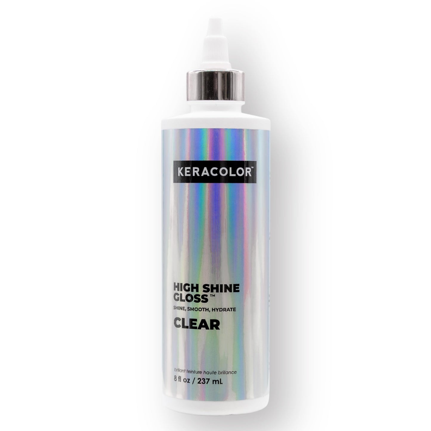 Keracolor High Shine Clear Hair Gloss, In-Shower Hair Glaze for Smoothness and Shine, Glossing Treatment, Transparent, 8 Fl Oz