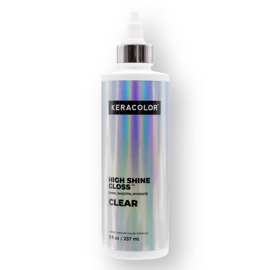 Keracolor High Shine Clear Hair Gloss, In-Shower Hair Glaze for Smoothness and Shine, Glossing Treatment, Transparent, 8 Fl Oz