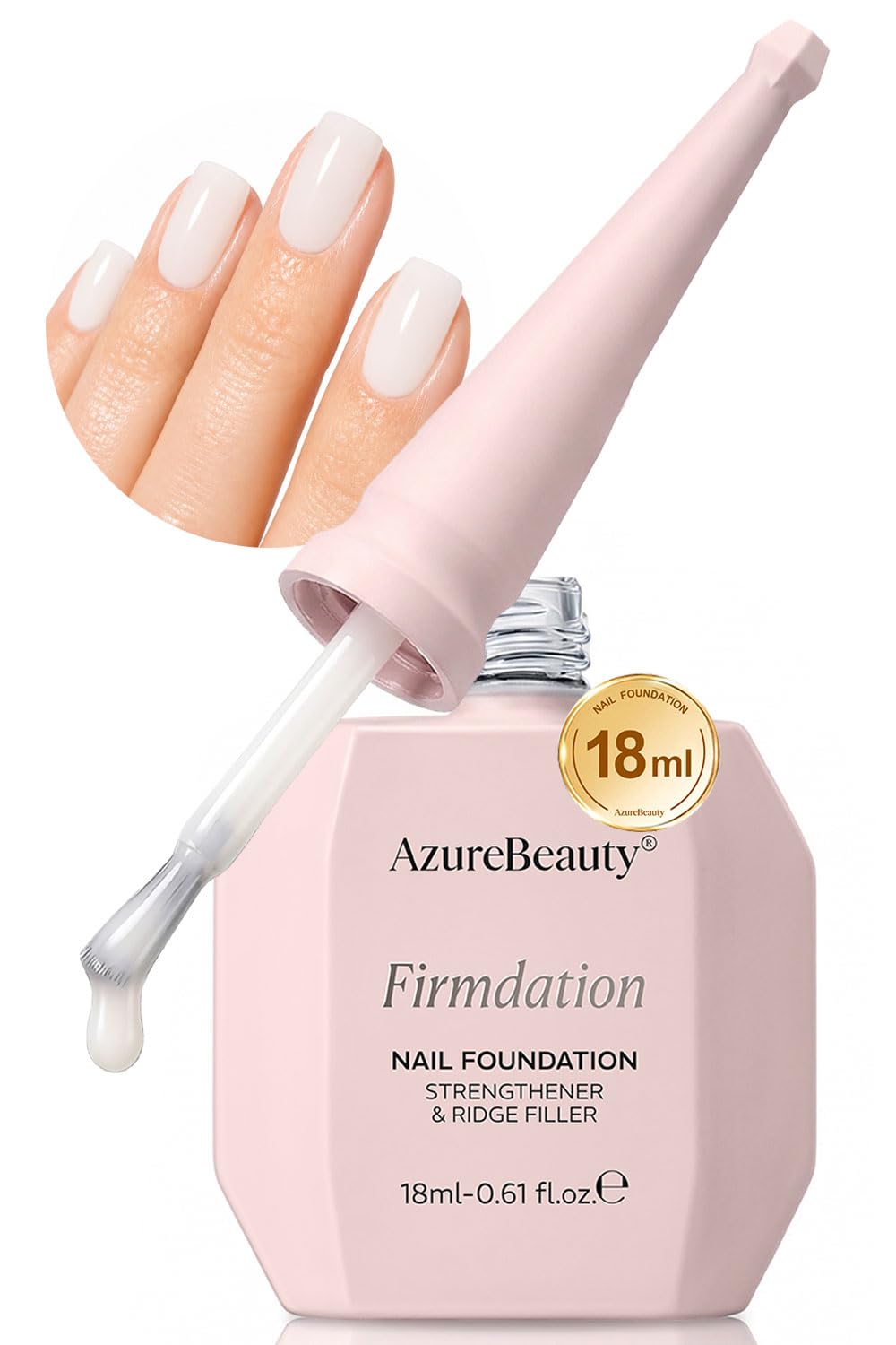 AzureBeauty 18ml Nail Strengthener and Growth, Milky White Nail Polish Beauty and Personal Care AZUREBEAUTY